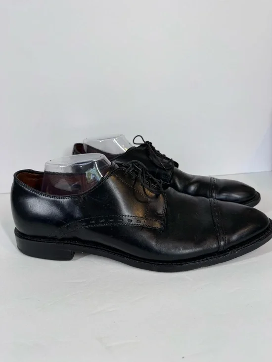 Allen Edmonds Men’s Black Madison Ave Cap Toe Oxford Style Shoe Mens 11.5 D - Picture 2 of 13